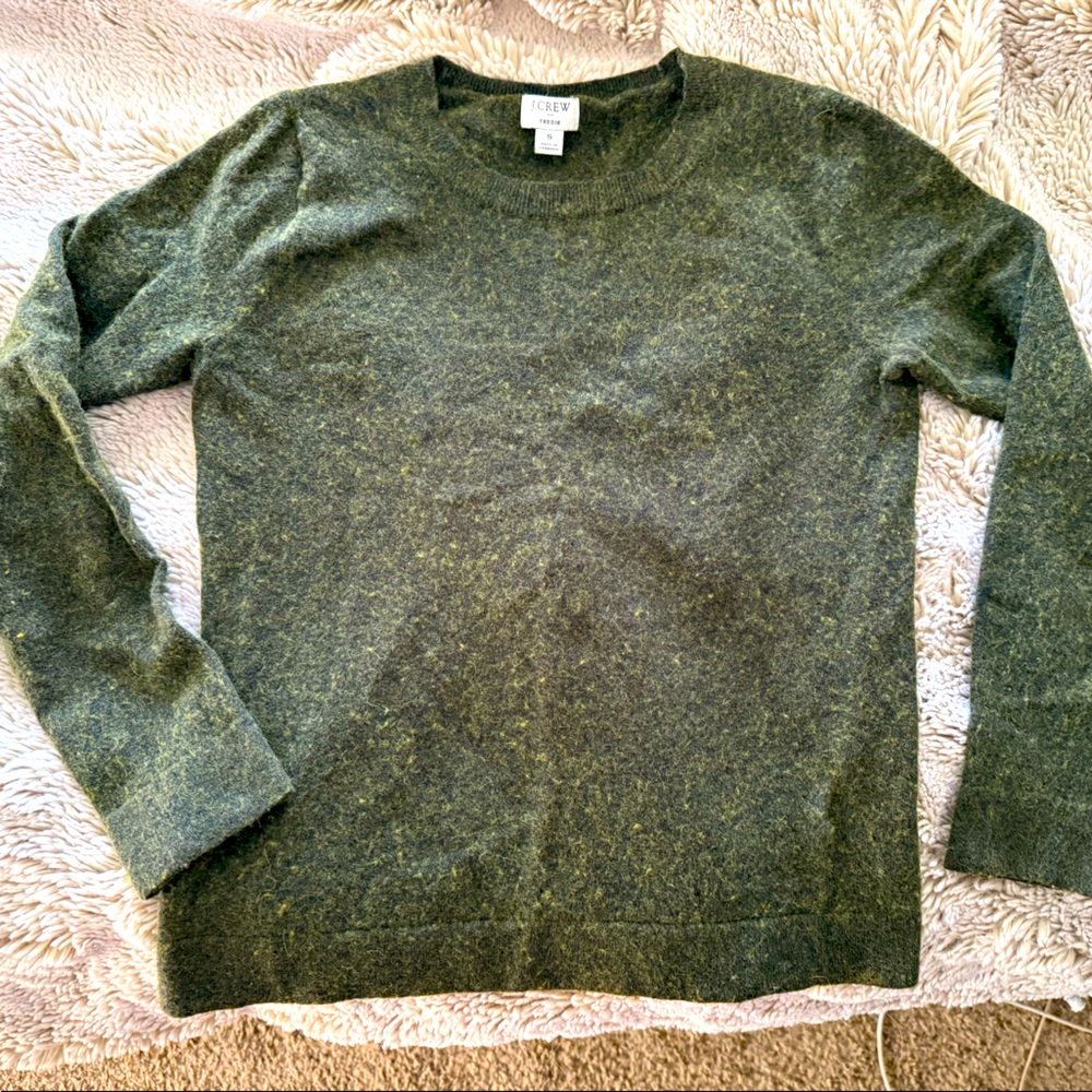 Jcrew Teddie green wool/cotton